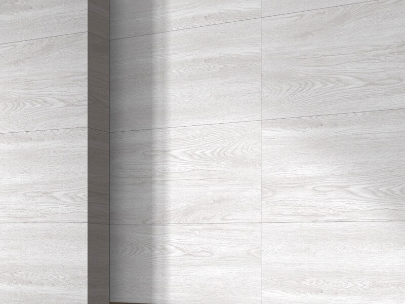 24"x48" | Storm White Wood, Porcelain Gloss, Wall &amp; Floor Tiles, Natural Light Grey