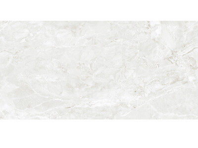 24" x 48" | Opal White, Porcelain Gloss, Wall &amp; Floor Tiles, Marble Effect, White With Tones