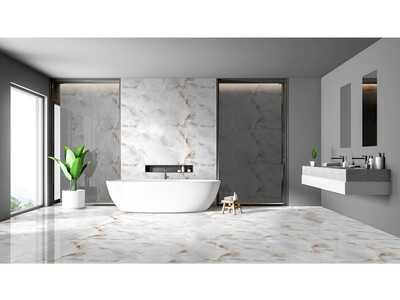 24&#39;&#39;x48&#39;&#39; |Onyx Cold Grey, Porcelain Gloss, Wall &amp; Floor Tiles, White, Grey, Brown Tones