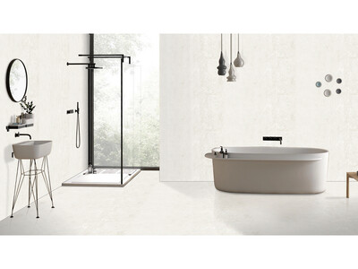 24&quot; x 48&quot; | Etienne Bianco, Porcelain Matt, Wall &amp; Floor Tiles, Marble Effect, Sandy Light Beige