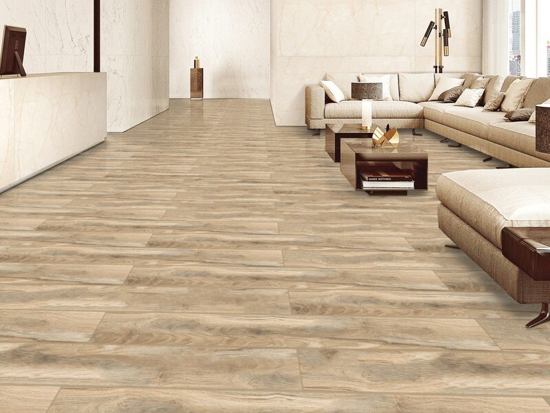 47.24&quot; x 7.87&quot; | Clara Wood Beige Porcelain Matt, Wall &amp; Floor Tiles, Natural Dark Beige