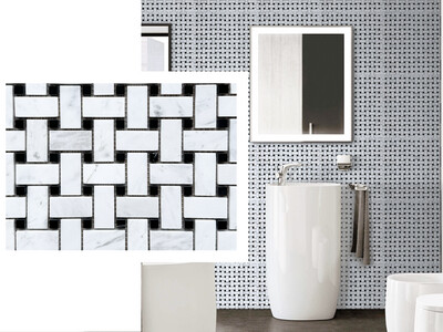 1 PC  12&quot; x 12&quot; | Mosaic Wall Tiles, Light Grey