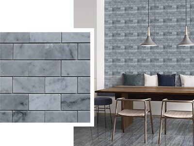 1 PC  12&quot; x 12&quot; | Mosaic Wall Tiles, Light Grey