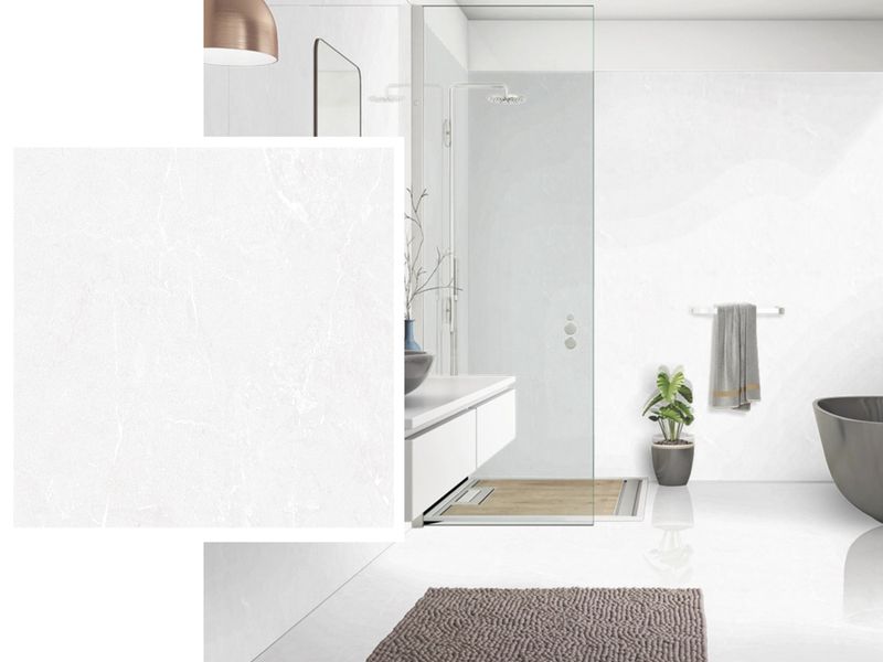 24&#39;&#39; x 24&#39;&#39; | IND-059, Porcelain Wall &amp; Floor Matt Tile, White