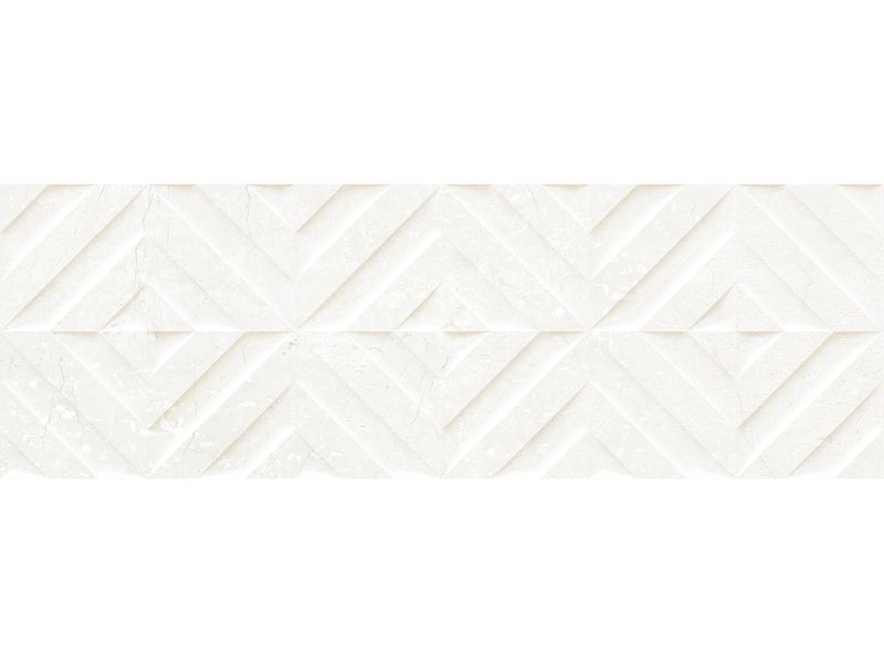 12" x 36'' |  Java White Hl Tent, Ceramic Wall Glossy Tile