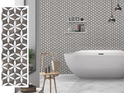 12&quot; x 36&#39;&#39; | Charkol Hl Livoke, Ceramic Wall Glossy Tile, Brown