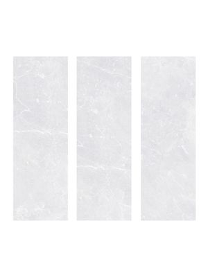 12" x 36'' | Charkol Lt, Ceramic Wall Glossy Tile, Light Grey