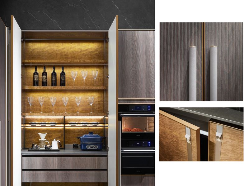 Custom-Made | Munch Contemporary Kitchen, Wood Veneer