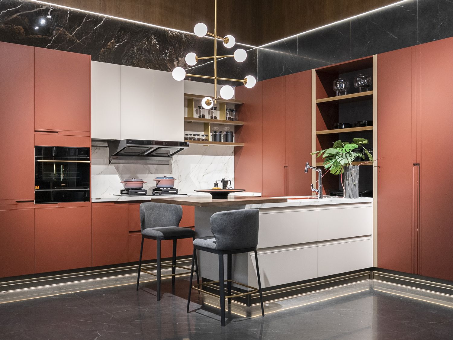 Custom-Made | Titian Contemporary Gloss Kitchen, Powder-Glazed &amp; White