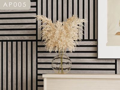 605 × 605 x 21 x 27/13mm  |  Grey Oak Square A &amp; B WPC Acoustic Wall Panel, AP005