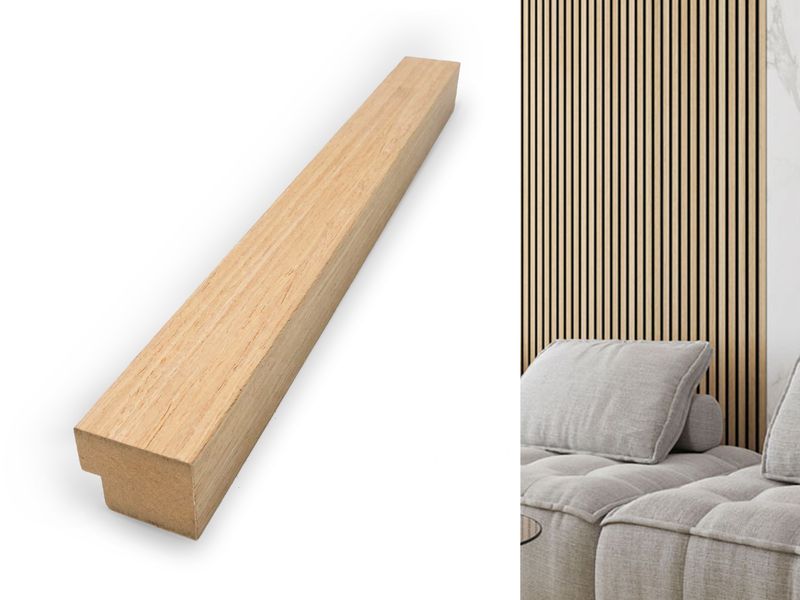 2800 x 21mm | White Oak End Cap 9&#39; for Acoustic Wall Panel, AP001