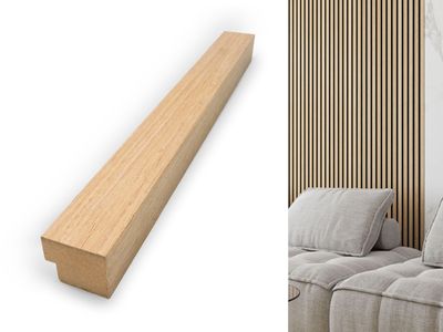 2800 x 21mm | White Oak End Cap 9&#39; for Acoustic Wall Panel, AP001