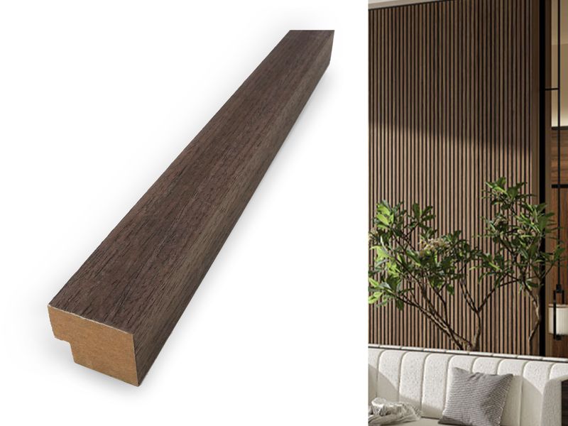 2800 x 21mm | Deep Walnut End Cap 9&#39; for Acoustic Wall Panel, AP003