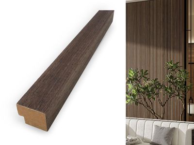 2800 x 21mm | Deep Walnut End Cap 9&#39; for Acoustic Wall Panel, AP003
