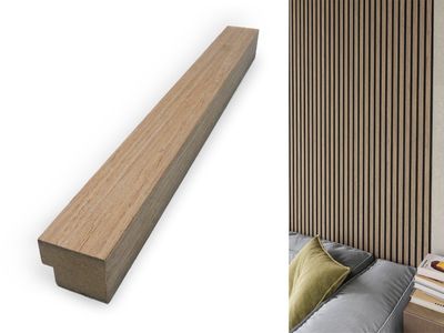 2800 x 21mm | Smoked Oak End Cap 9&#39; for Acoustic Wall Panel, AP004