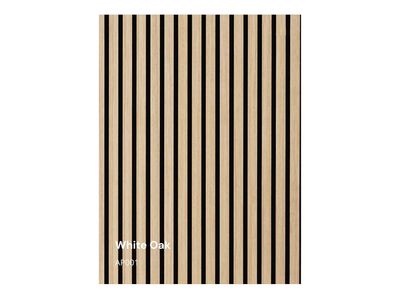 2800 x 600 x 21 x 27/13mm  | White Oak WPC Acoustic Wall Panel, AP001