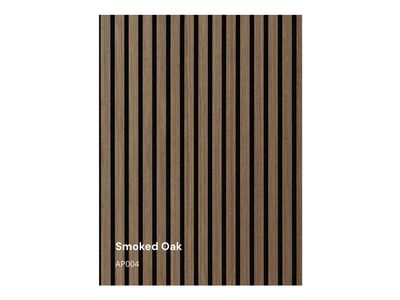 2800 x 600 x 21 x 27/13mm  | Smoked Oak WPC Acoustic Wall Panel, AP004