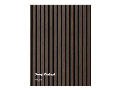 2800 x 600 x 21 x 27/13mm  | Deep Walnut  Oak WPC Acoustic Wall Panel, AP003