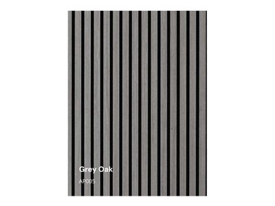 2800 x 600 x 21 x 27/13mm  | Grey Oak WPC Acoustic Wall Panel, AP005