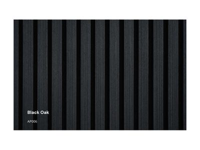 2800 x 600 x 21 x 27/13mm  | Black Oak WPC Acoustic Wall Panel, AP006