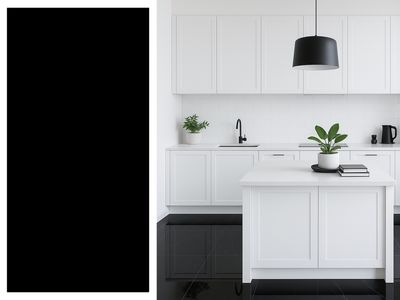 1 Box -2 PC,  24&quot;x48&quot; | Super Black, High Glossy Porcelain Wall &amp; Floor Tiles, Marble Effect, Black