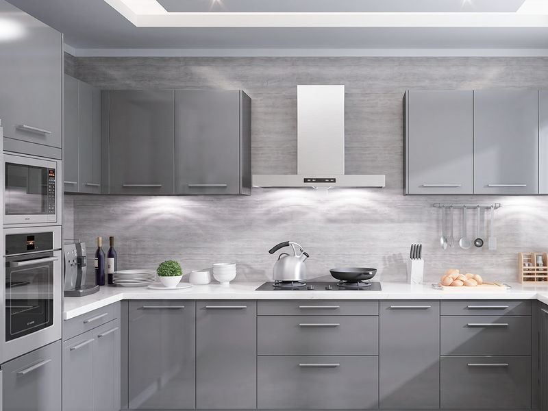 Fitted Kitchen | High Gloss, Delray Grey, HQ008/11