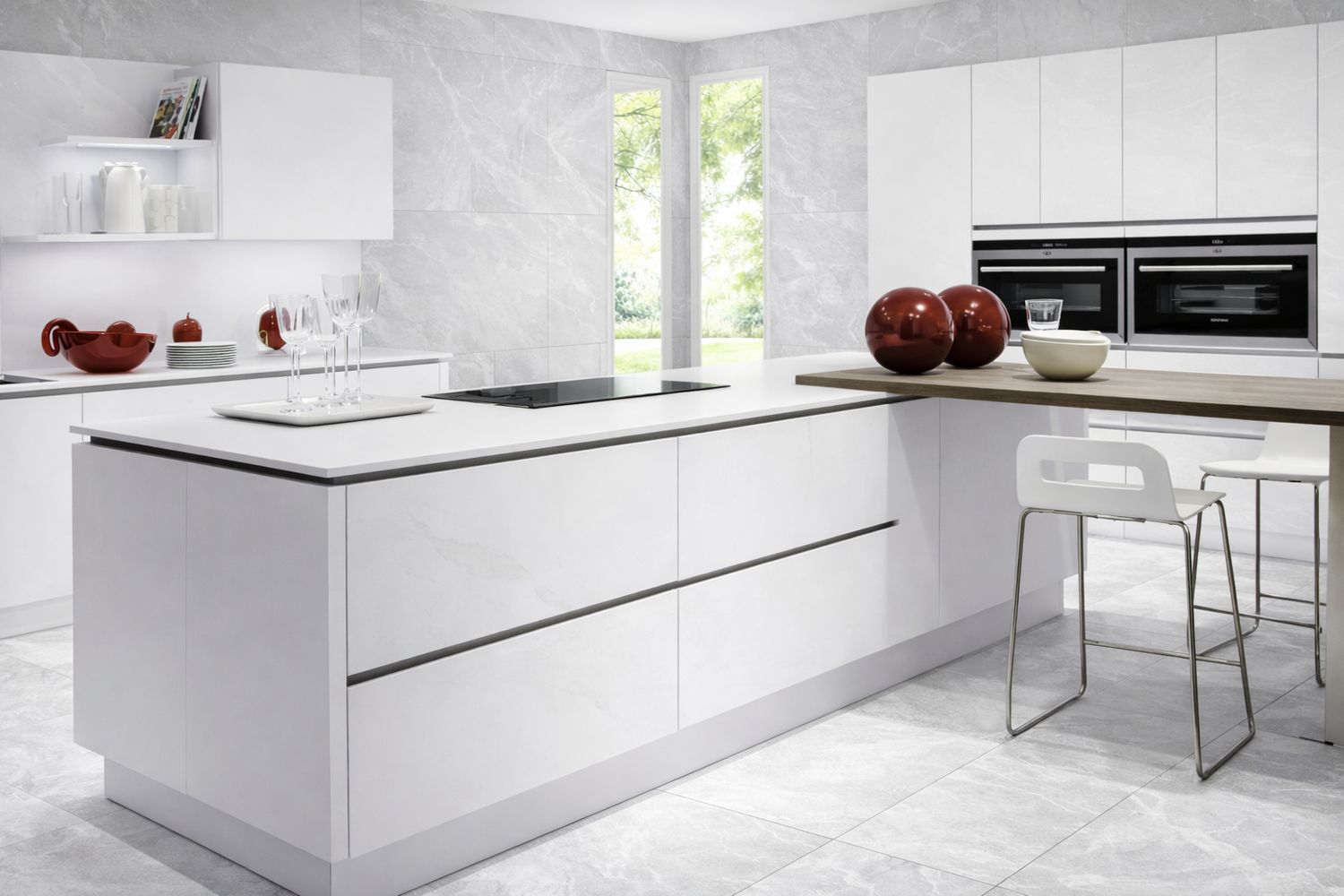 Fitted Kitchen | Matte Super White, ST001/9