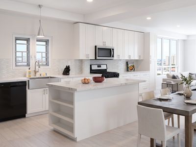 Kitchen Custom | White, Contemporary, Solid Wooden