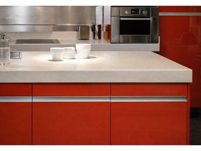 Custom-Made | Modern Matte  Kitchen, Red &amp; White 28