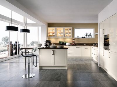 Custom-Made |  Modern Gloss  Eclectic Kitchen, White 49