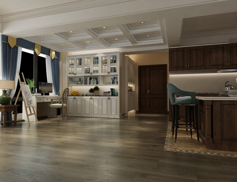 1 Box (10 Planks)  7" x 48", 5021 | SPC Luxury Vinyl Flooring: Rustic Lime Oak, 5025
