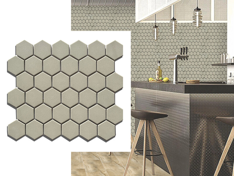 12" x 12" |  Mosaic Wall Tiles, Sage Green