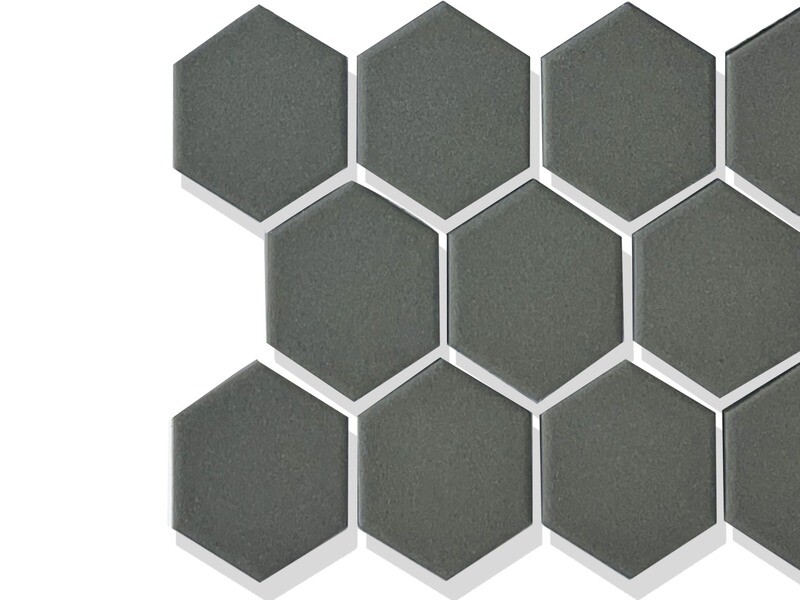 12" x 12" | Mosaic Wall Tiles, Grey Black