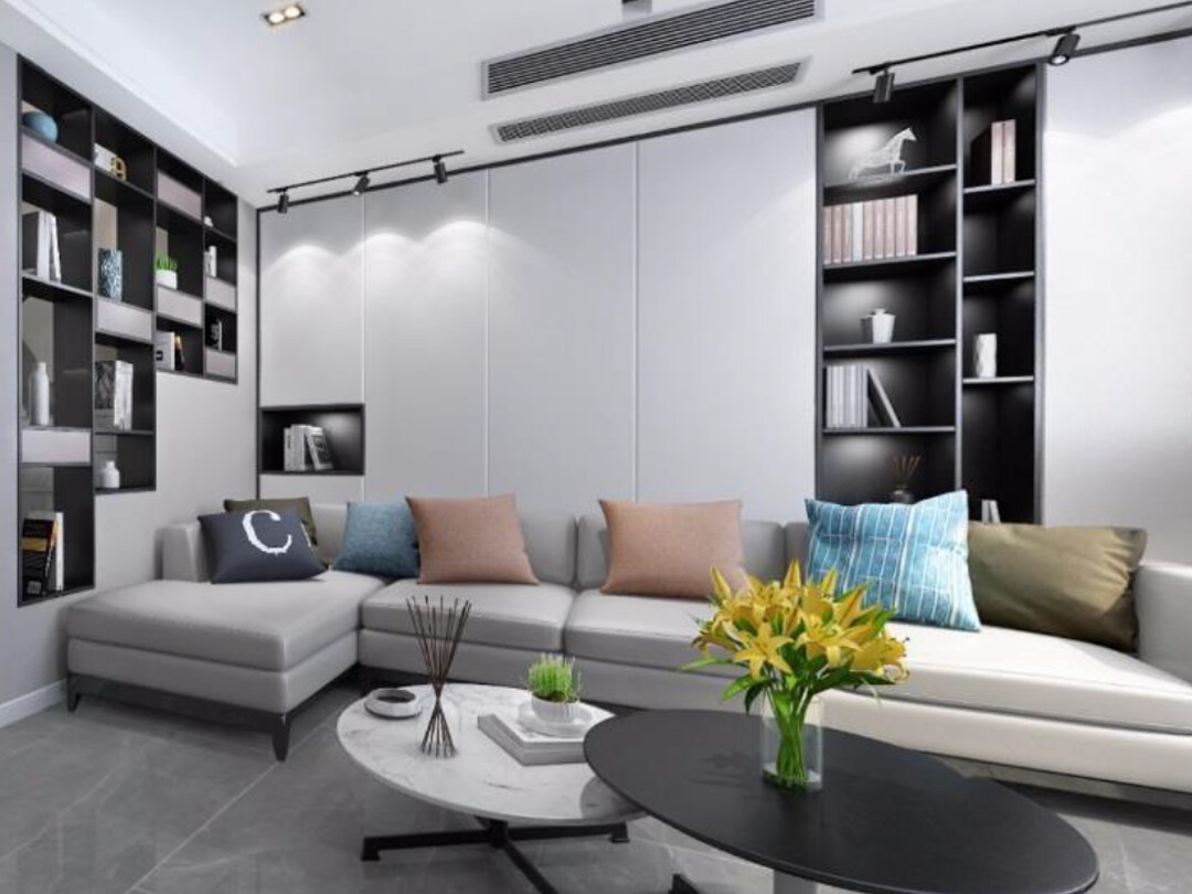 24” x 24” | Glazed Porcelain, Grey White Marble Effect Tiles