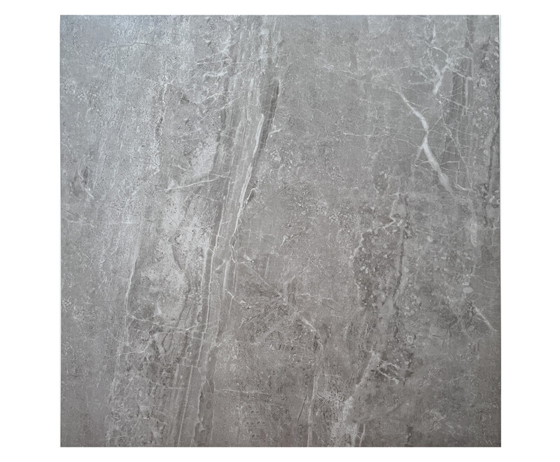 24” x 24” | Glazed Porcelain, Grey White Marble Effect Tiles