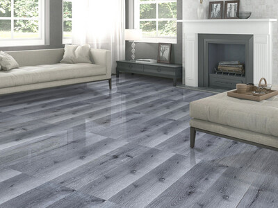 1 Box (10 planks)  7 1/4" x 48" | SPC Premier Vinyl, Waterproof Vinyl, Grey, Coastal Bliss, HQ- 015