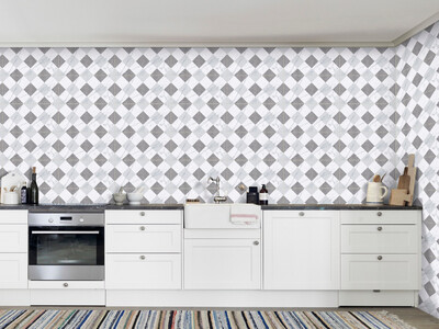 12"x24" Ceramic tiles| Patterned Wall &amp; Floor Tiles, White, Grey &amp; Black
