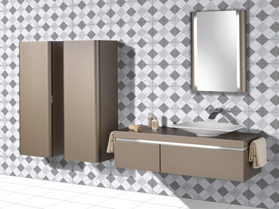 12"x24" Ceramic tiles| Patterned Wall &amp; Floor Tiles, White, Grey &amp; Black