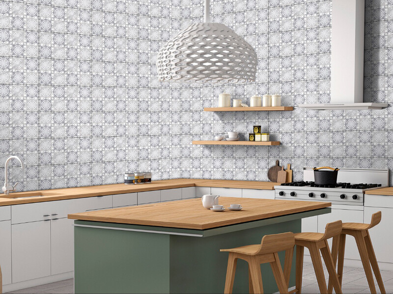 12"x24" Ceramic tiles | Pattern Wall &amp; Floor Tiles, White &amp; Tones of Grey