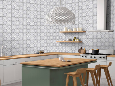 12"x24" Ceramic tiles | Pattern Wall &amp; Floor Tiles, White &amp; Tones of Grey