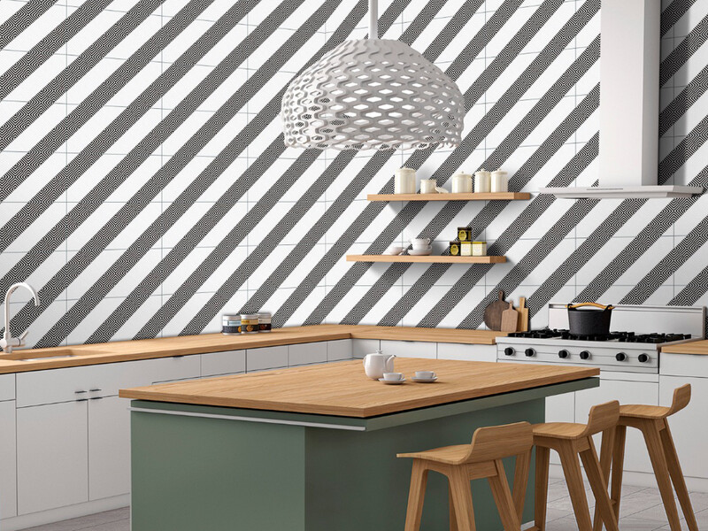 12"x24" Ceramic Tiles | Wall &amp; Floor Tiles, White &amp; Black Pattern tiles