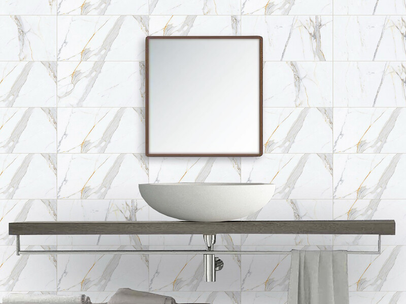 12"x24" Ceramic tiles | Wall &amp; Floor Tiles, Marble Effect, Beige, Gold &amp; White