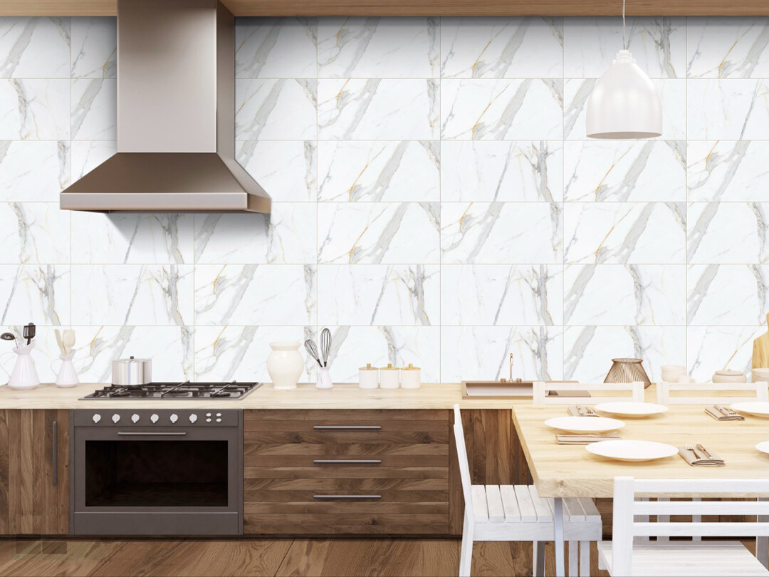 12"x24" Ceramic tiles | Wall &amp; Floor Tiles, Marble Effect, Beige, Gold &amp; White