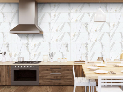 12"x24" Ceramic tiles | Wall &amp; Floor Tiles, Marble Effect, Beige, Gold &amp; White