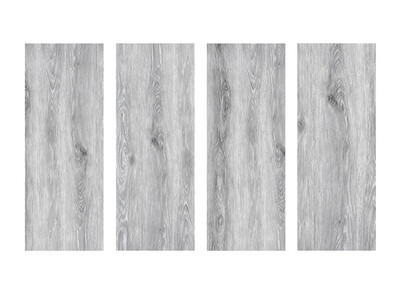 1 Box (10 planks)  7 1/4" x 48" | SPC Premier Vinyl, Waterproof Vinyl, Light Grey, Silver Hickory, HQ- 015