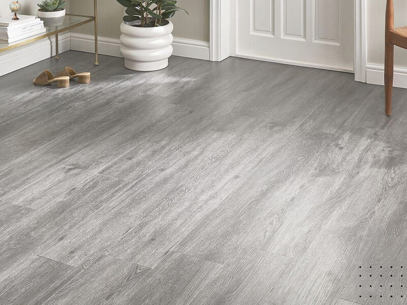 1 Box (10 planks)  7 1/4" x 48" | SPC Premier Vinyl, Waterproof Vinyl, Light Grey, Silver Hickory, HQ- 015