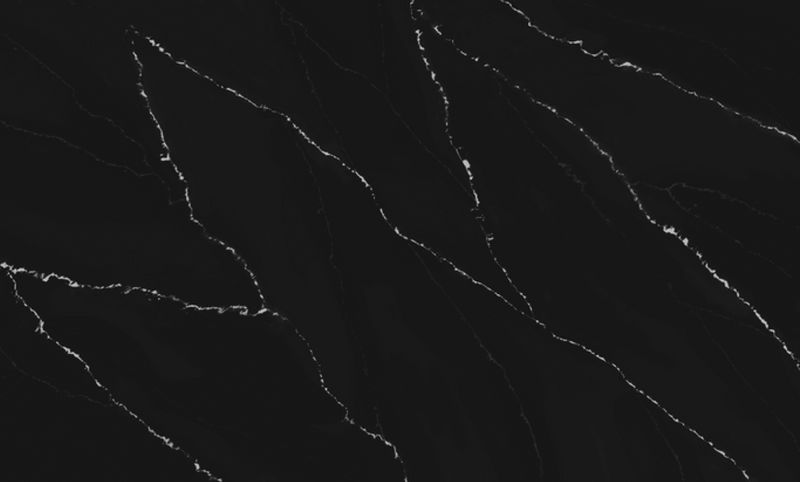 (9ft x 26") or (10ft x 5ft) | Quartz Countertop - Dawning Black Slab, Polished Honed Countertop,  White &amp; Black