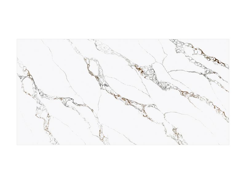 (9ft x 26") or (10ft x 5ft) | Quartz Countertop - Borage Platinum Slab, Polished Honed Countertop, Grey, White