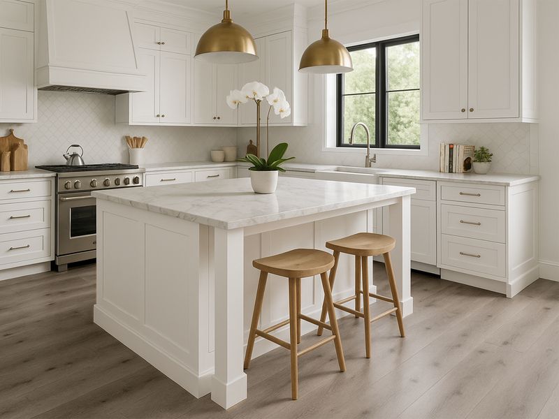 1 Box (10 planks)  7 1/4" x 48" | SPC Premier Vinyl, Waterproof Vinyl, Light Grey, Lush Macadamia, HQ004