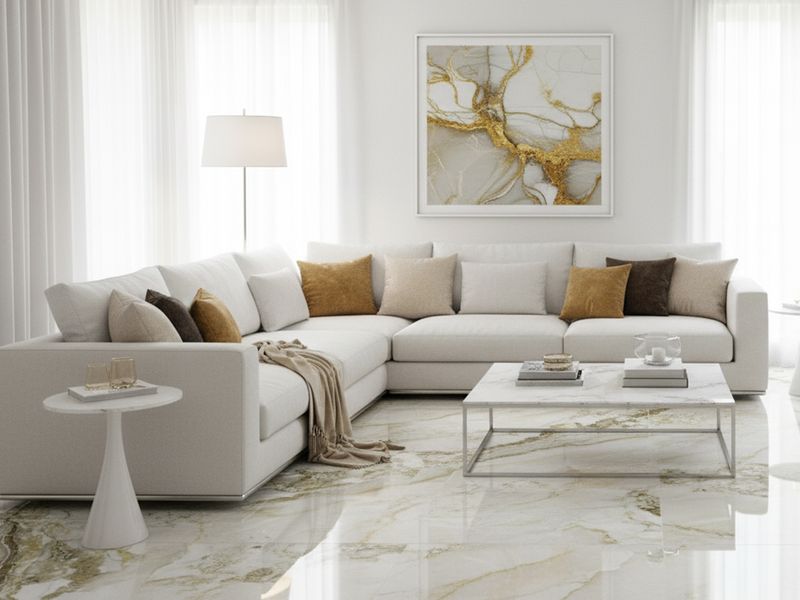 24"x48" Porcelain tiles | Onyx Ice-HG, High Glossy Wall &amp; Floor Tiles, Marble Effect, Lemon Green, White